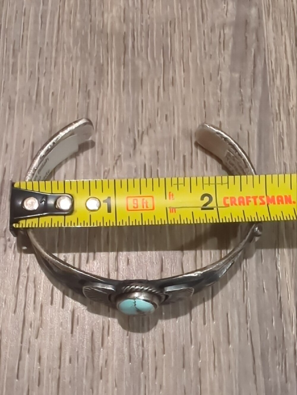 Navajo Golden Hills Turquoise Sterling Silver Cuff Bracelet - Picture 15 of 16